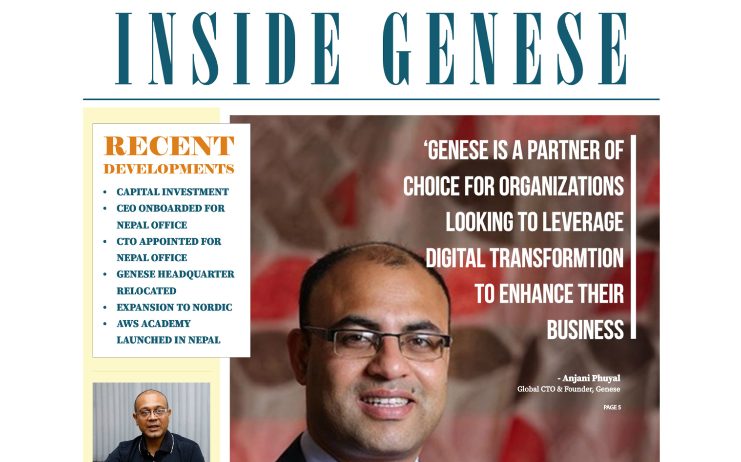 Inside Genese - Quarterly Newsletter October 2021