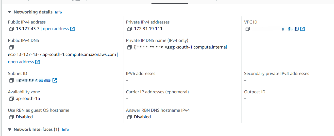 Fig: EC2 instance in ap-south-1a Availability zone Fig: EC2 instance in ap-south-1a Availability zone